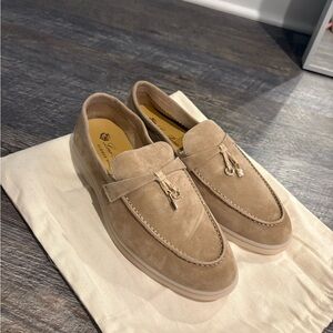 Loro Piana Beige Suede Loafers